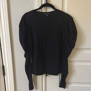 Women's Black Long Sleeve Top